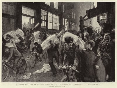 A Novel Feature in London Life, distribution af aviser af Bicycle Boys af Robert Ponsonby Staples